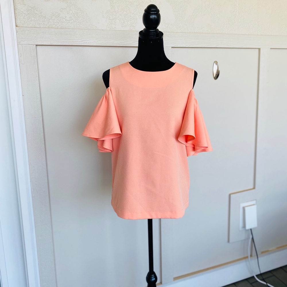 Blaque label worn once ruffle sleeve top size S!